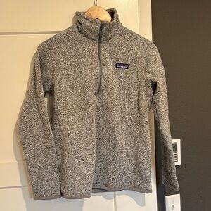 Patagonia Gray Heather Quarter-Zip Fleece Pullover